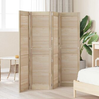 Kastdeur 4 pcs Naturel 140,5 x 2,1 x 39,5 cm Massief grenenhout 3
