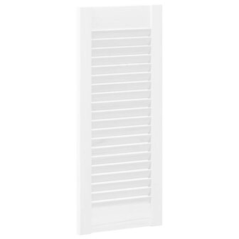 Kastdeuren louvredesign 2 st 61,5x29,5 cm wit 7