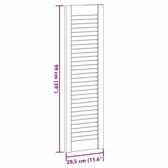 Kastdeur louvre design 99x29,5 cm wit 10