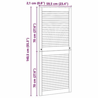 Kastdeur Naturel 140,5 x 2,1 x 59,5 cm Massief grenenhout 9