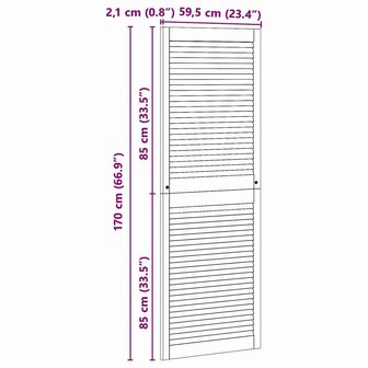 Kastdeur Naturel 170 x 2,1 x 59,5 cm Massief grenenhout 9