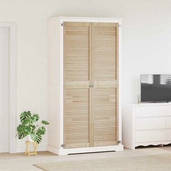 Kastdeur 2 pcs Naturel 201 x 2,1 x 49,5 cm Massief grenenhout 1