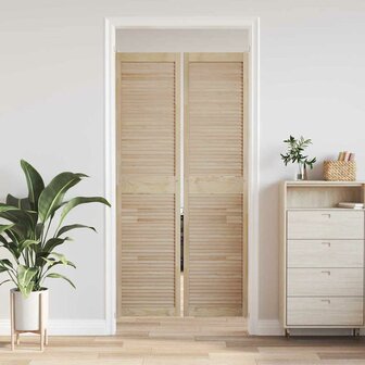 Kastdeur 2 pcs Naturel 201 x 2,1 x 49,5 cm Massief grenenhout 3