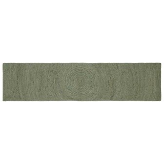 Vloerkleed Olijfgroen 60 x 200 cm Jute 1