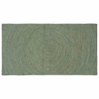 Vloerkleed Olijfgroen 80 x 150 cm Jute 1