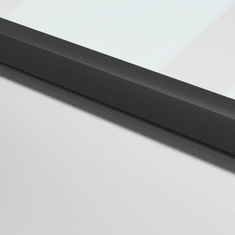 Binnendeur smal 102,5x201,5 cm gehard glas en aluminium zwart 6