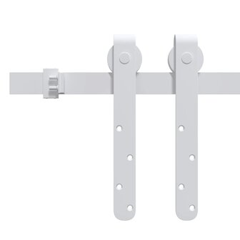 Ophangset voor minischuifdeur 122 cm koolstofstaal wit 3