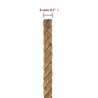 Touw 50 m lang 6 mm dik jute 6