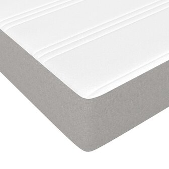 Pocketveringmatras medium 90x190x20 cm stof lichtgrijs 5