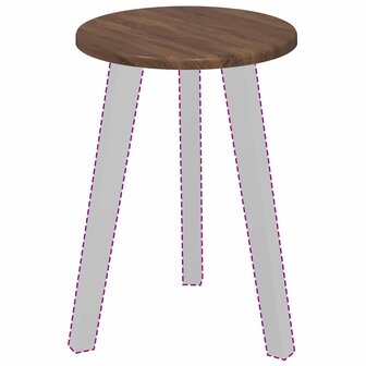 Tafelblad bruin eikenkleur &Oslash; 30 x 1,5 cm Bewerkt hout 3