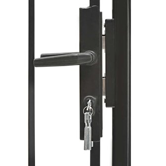 Tuinpoort Woerden staal 1x1,5 m zwart 3