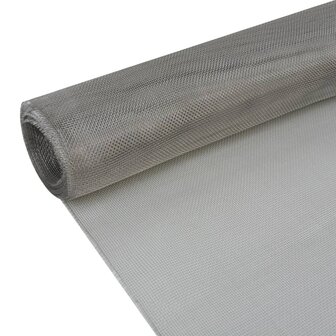 Gaas 100x500 cm roestvrij staal zilverkleurig 4