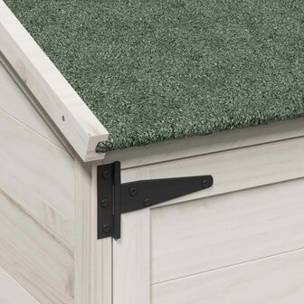 Tuinschuur Wit 106,5 x 56 x 113,5 cm Bewerkt hout 8