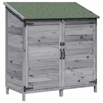 Tuinschuur Grijs 106,5 x 56 x 113,5 cm Bewerkt hout 2