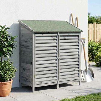 Tuinschuur Grijs 106 x 56 x 113,5 cm Massief Vurenhout 3
