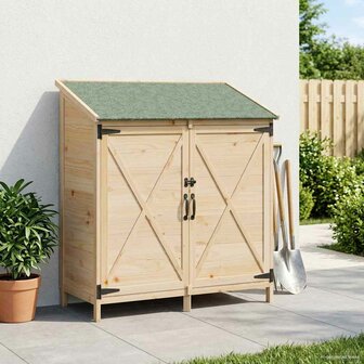 Tuinschuur Naturel 106 x 56 x 113,5 cm Bewerkt hout 1