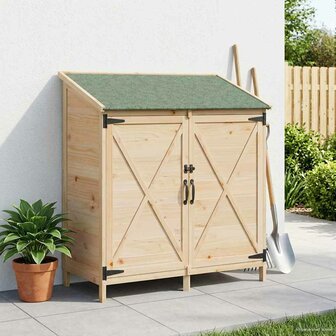 Tuinschuur Naturel 106 x 56 x 113,5 cm Bewerkt hout 3