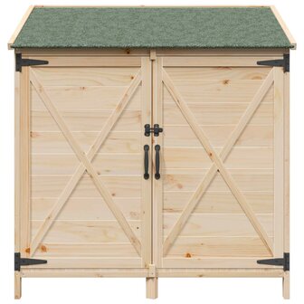 Tuinschuur Naturel 106 x 56 x 113,5 cm Bewerkt hout 5