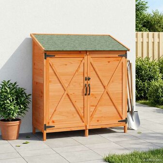 Tuinschuur Bruin 106 x 56 x 113,5 cm Bewerkt hout 1