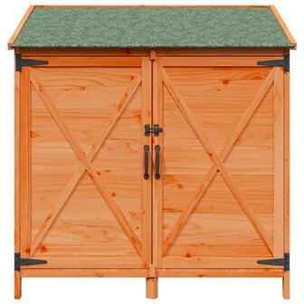 Tuinschuur Bruin 106 x 56 x 113,5 cm Bewerkt hout 5