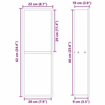 DouchenisZwart 60 x 20 x 9,5 cm Roestvrij staal 9