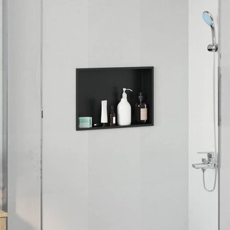 DouchenisZwart 45 x 30 x 9,5 cm Roestvrij staal 1