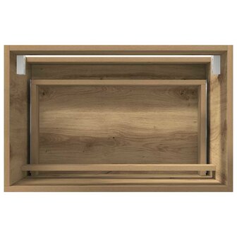 Badkamermeubelset 2 pcs Artisan Eiken Geperst Hout en Metaal 11