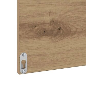 Badkamermeubelset 2 pcs Artisan Eiken Geperst Hout en Metaal 12