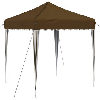 Pop-up partytent 195 x 195 x 245 cm Taupe Oxford Stof 2
