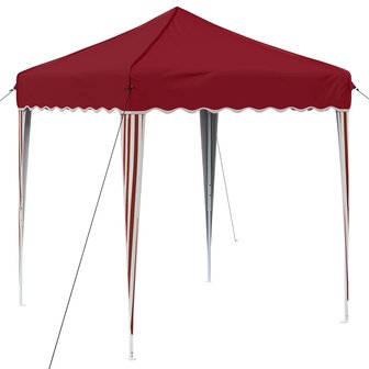 Pop-up partytent 195 x 195 x 245 cm Bordeauxrood Oxford Stof 2