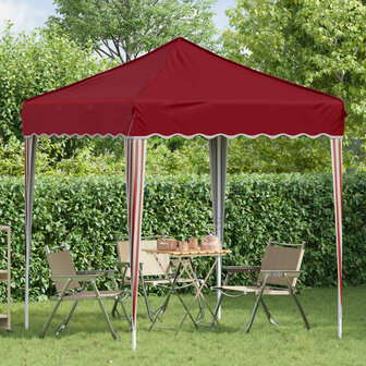 Pop-up partytent 195 x 195 x 245 cm Bordeauxrood Oxford Stof 3