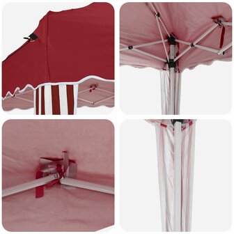 Pop-up partytent 195 x 195 x 245 cm Bordeauxrood Oxford Stof 9