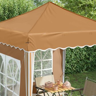 Pop-up partytent 195 x 195 x 245 cm Beige Oxford Stof 4