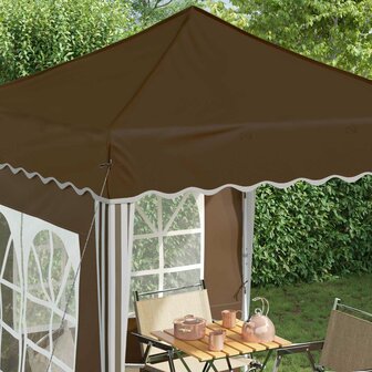 Pop-up partytent 195 x 195 x 245 cm Taupe Oxford Stof 4