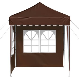 Pop-up partytent 195 x 195 x 245 cm Bruin Oxford Stof 6