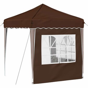 Pop-up partytent 195 x 195 x 245 cm Bruin Oxford Stof 8