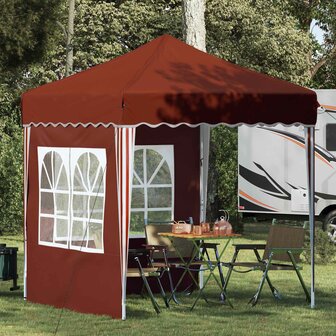 Pop-up partytent 195 x 195 x 245 cm Terracotta Oxford Stof 1