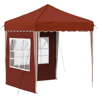 Pop-up partytent 195 x 195 x 245 cm Terracotta Oxford Stof 2
