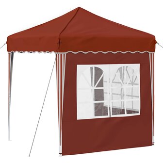 Pop-up partytent 195 x 195 x 245 cm Terracotta Oxford Stof 8