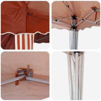 Pop-up partytent 195 x 195 x 245 cm Terracotta Oxford Stof 11