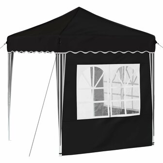 Pop-up partytent 195 x 195 x 245 cm Zwart Oxford Stof 8