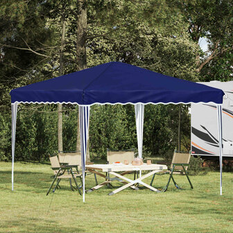 Pop-up partytent 288 x 288 x 245 cm Blauw Oxford Stof 1