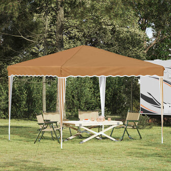 Pop-up partytent 288 x 288 x 245 cm Beige Oxford Stof 1