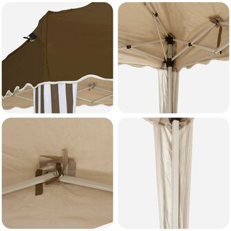 Pop-up partytent 288 x 288 x 245 cm Taupe Oxford Stof 9