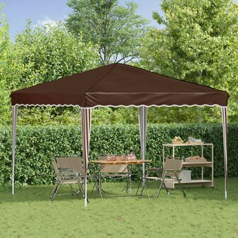 Pop-up partytent 288 x 288 x 245 cm Bruin Oxford Stof 3