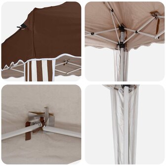 Pop-up partytent 288 x 288 x 245 cm Bruin Oxford Stof 9