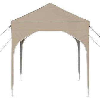 Pop-up partytent 194 x 194 x 245 cm Cr&egrave;mekleurig 6