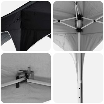 Pop-up partytent 194 x 194 x 245 cm Antraciet 9