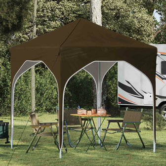Pop-up partytent 194 x 194 x 245 cm Taupe 1