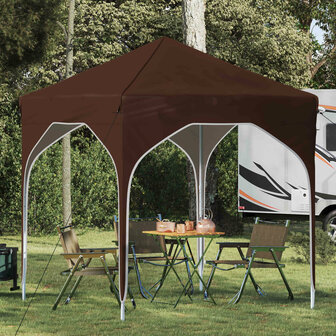 Pop-up partytent 194 x 194 x 245 cm Bruin 1